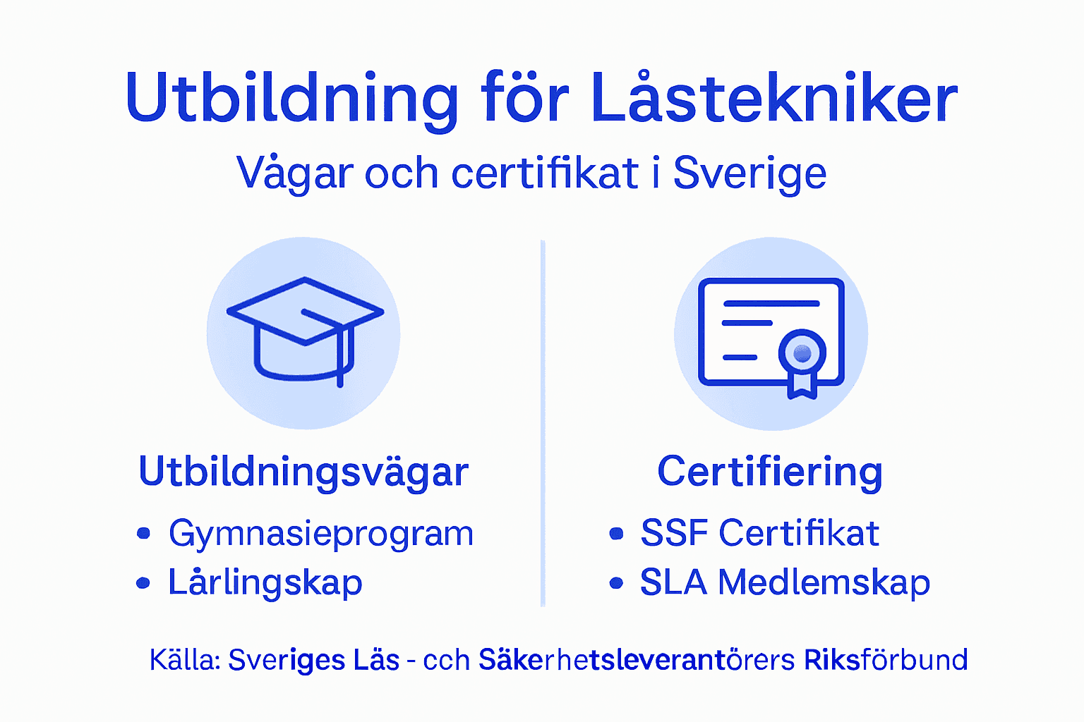 Grafisk översikt: Så blir du certifierad låssmed – utbildning, krav och viktiga steg på vägen