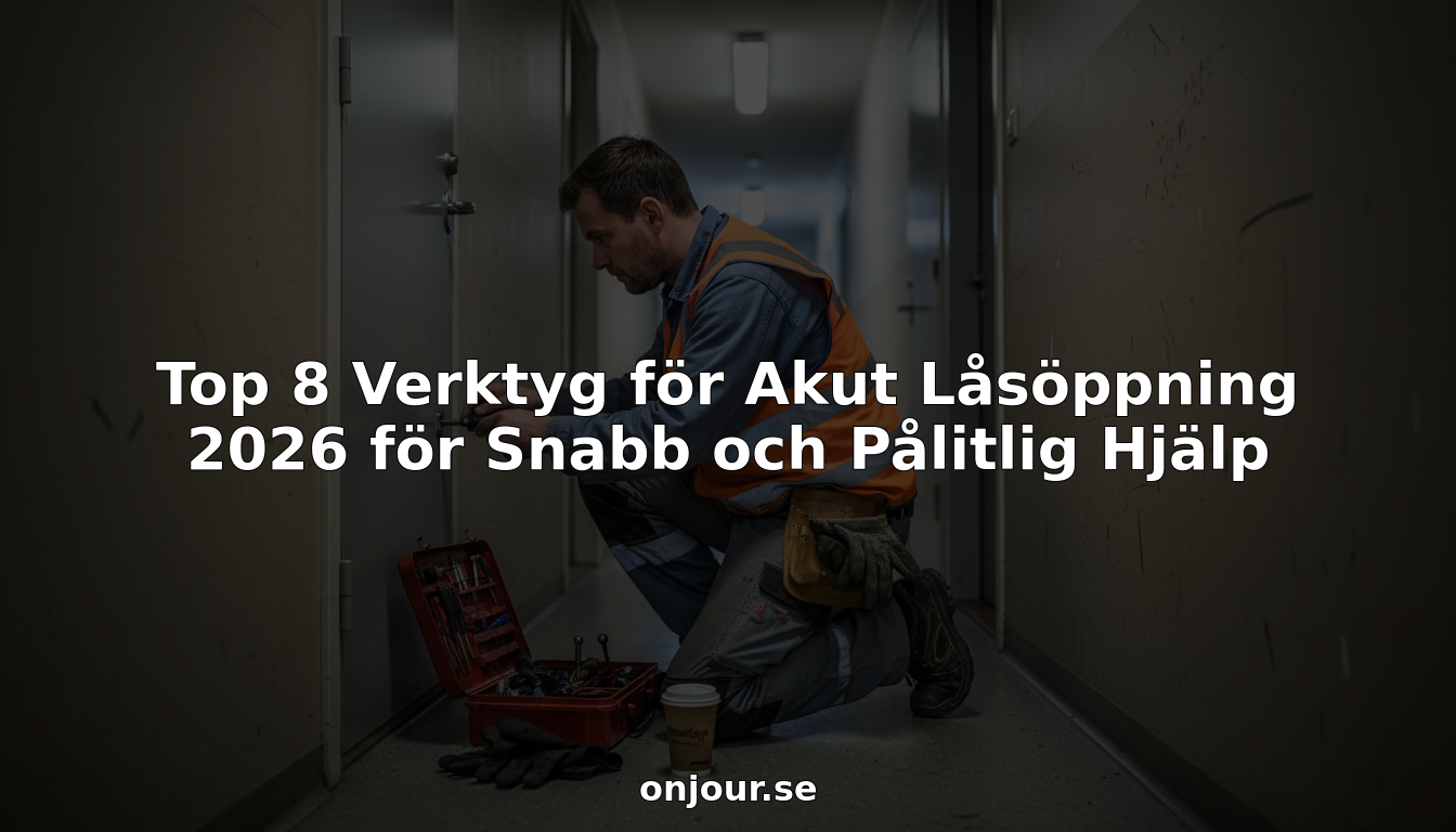 Låssmed öppnar dörr akut med specialverktyg