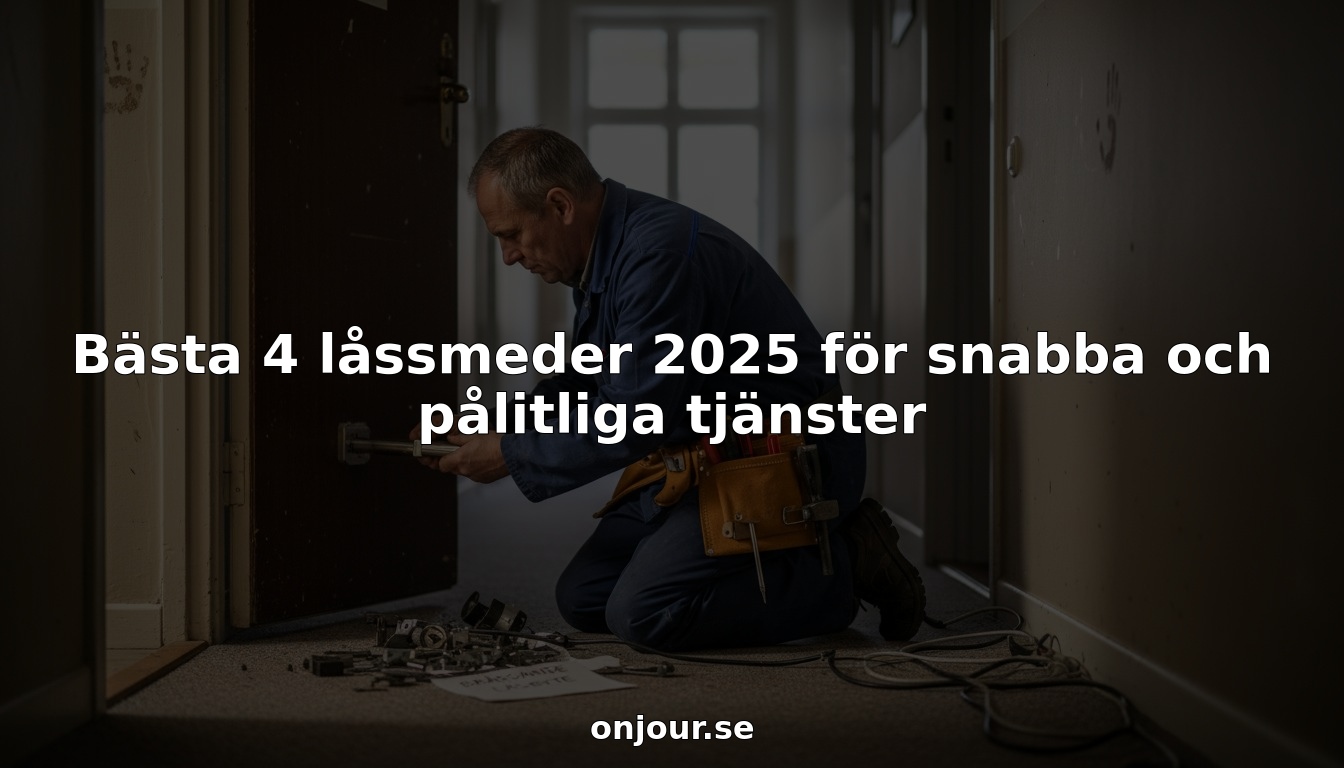 LLåssmed på plats och byter lås efter akututryckning