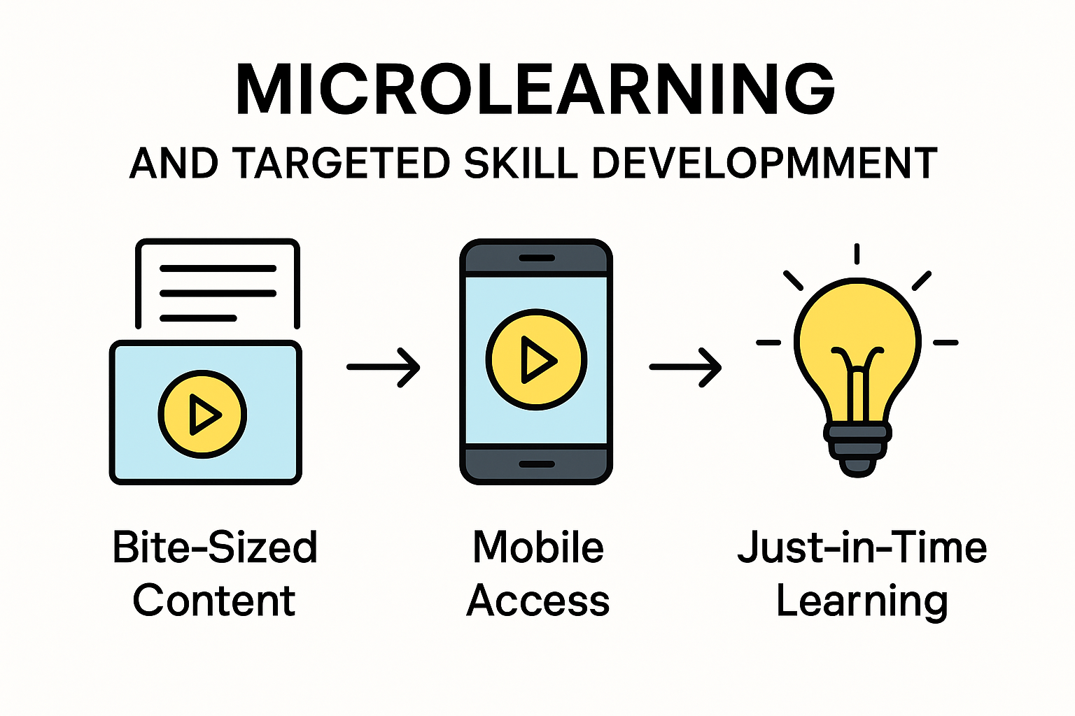 Microlearning and targeted skill development concepts visually explained.