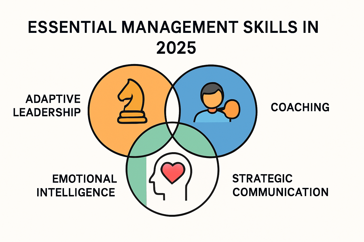 Summary infographic of essential managerial skills for 2025