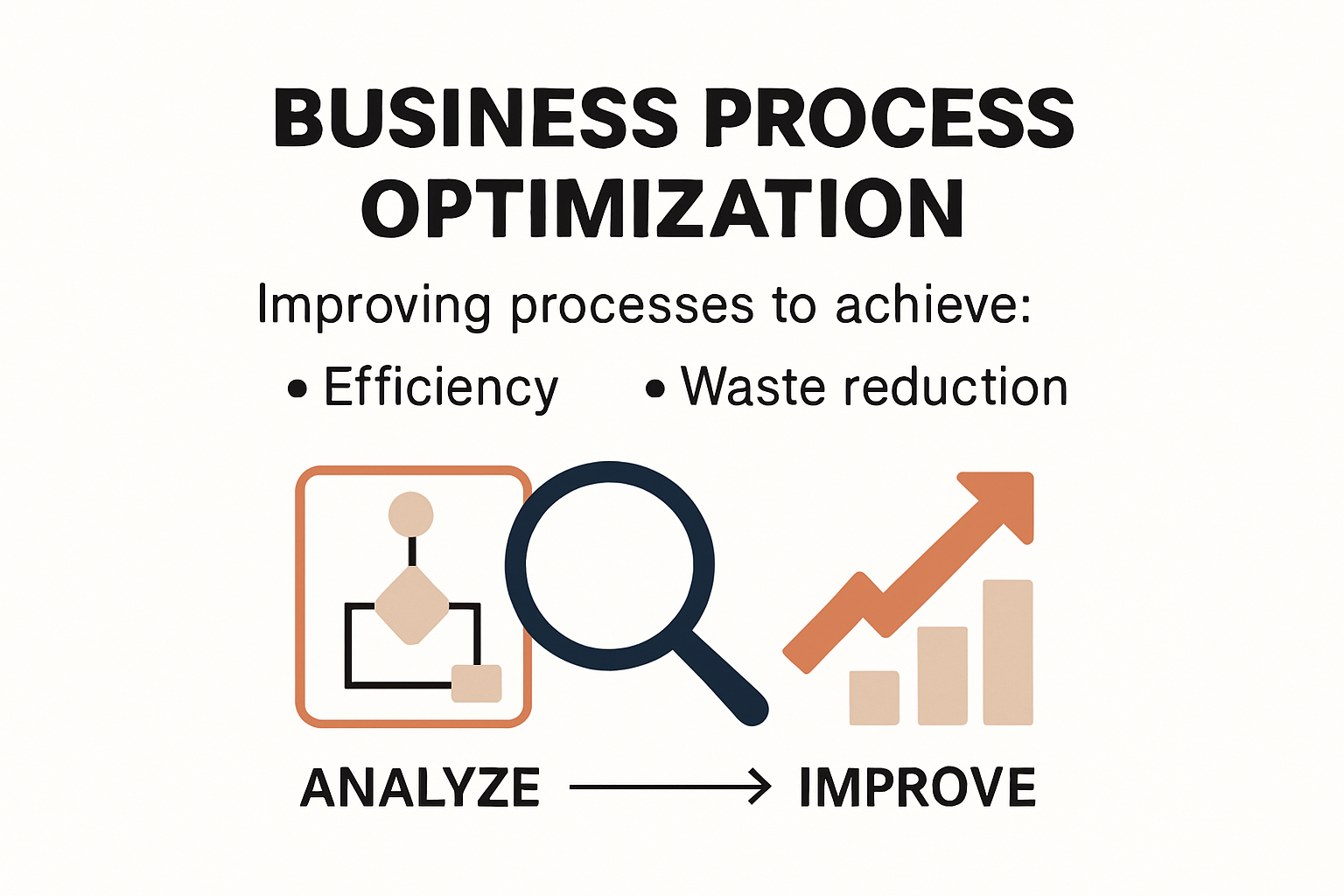 Infographic illustrating business process optimization fundamentals