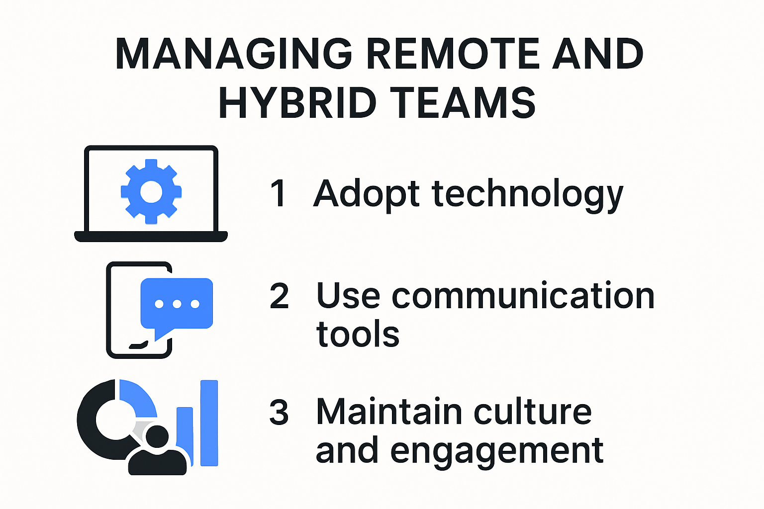 Infographic on managing remote and hybrid talent