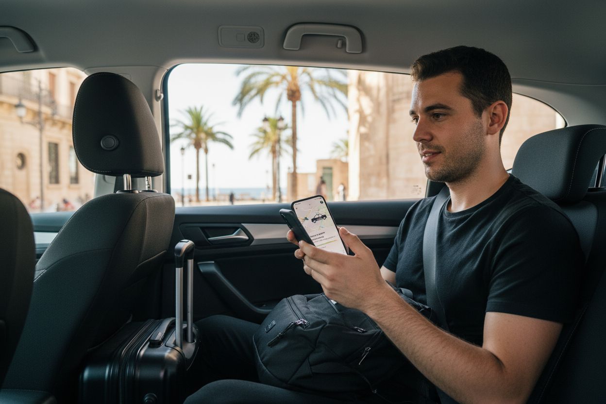 verificar taxi llegada móvil Mallorca
