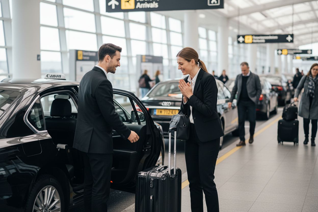taxi aeropuerto llegada pasajero