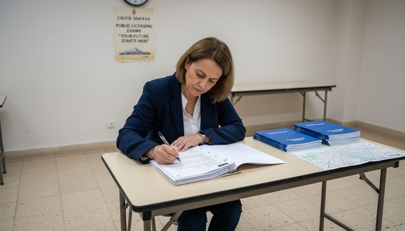 Taxi license exam room in Calvià