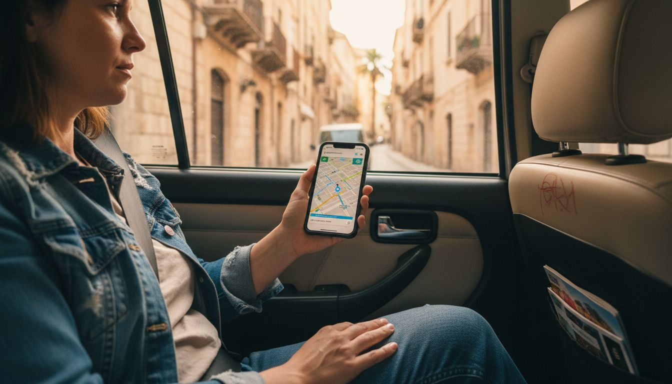 Passenger tracks Mallorca taxi via app