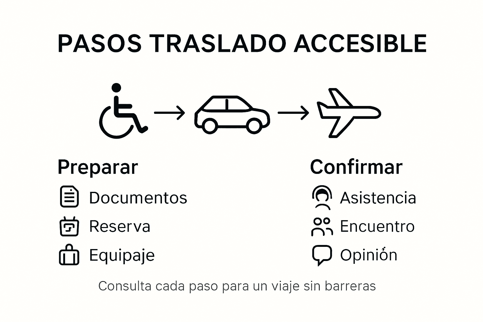 Infografía: guía paso a paso para un traslado accesible en Mallorca