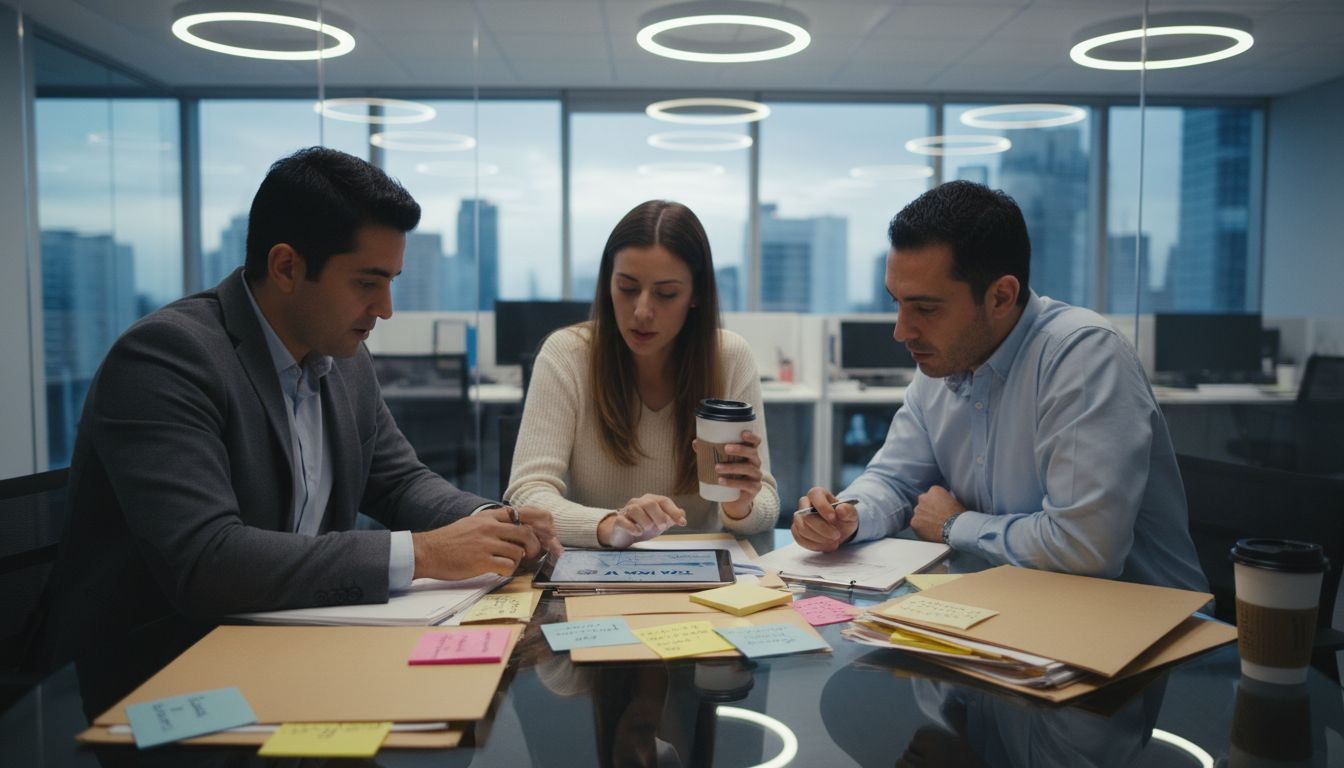 El equipo está pidiendo un taxi directamente desde la sala de reuniones.