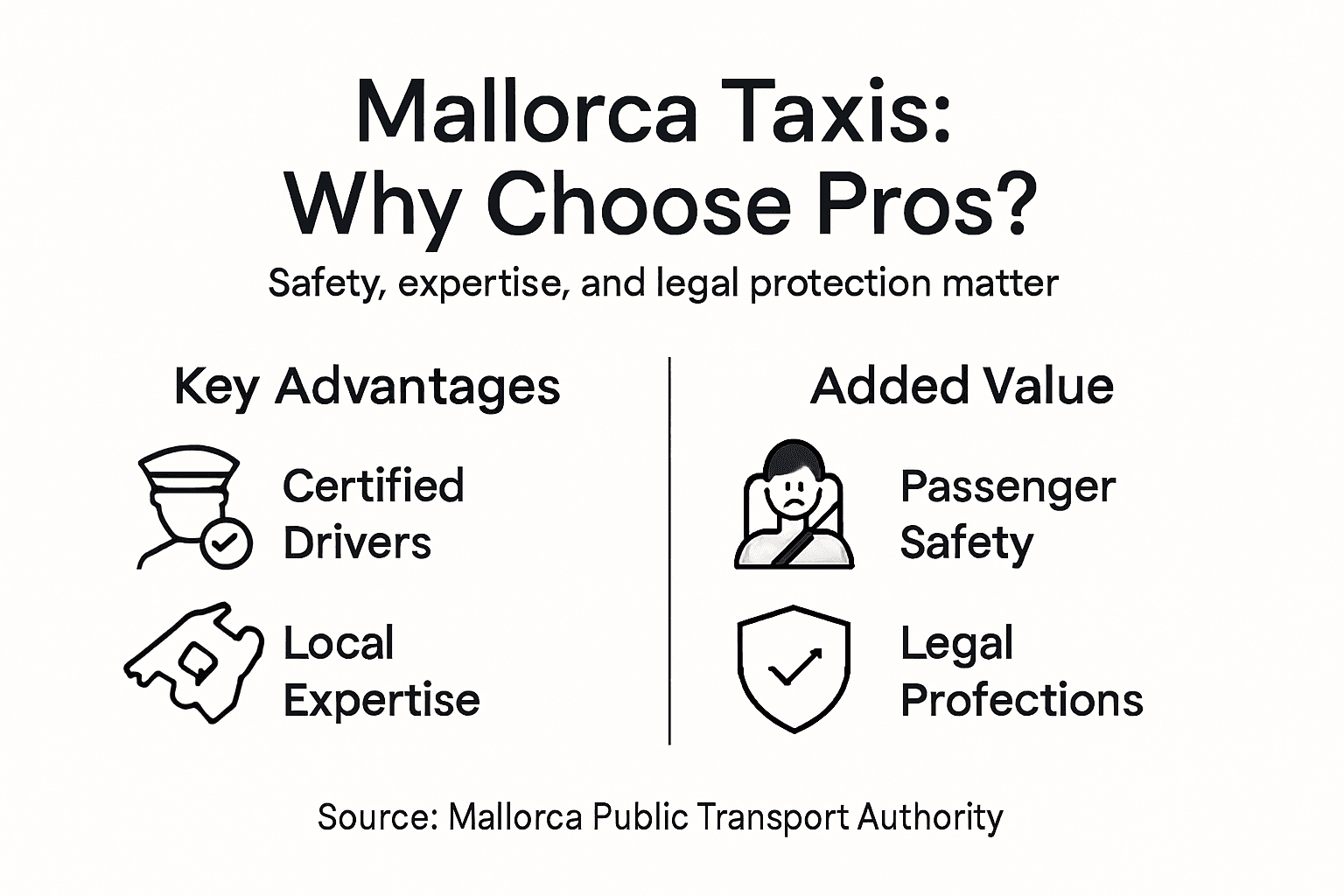 Infographic on Mallorca taxi benefits