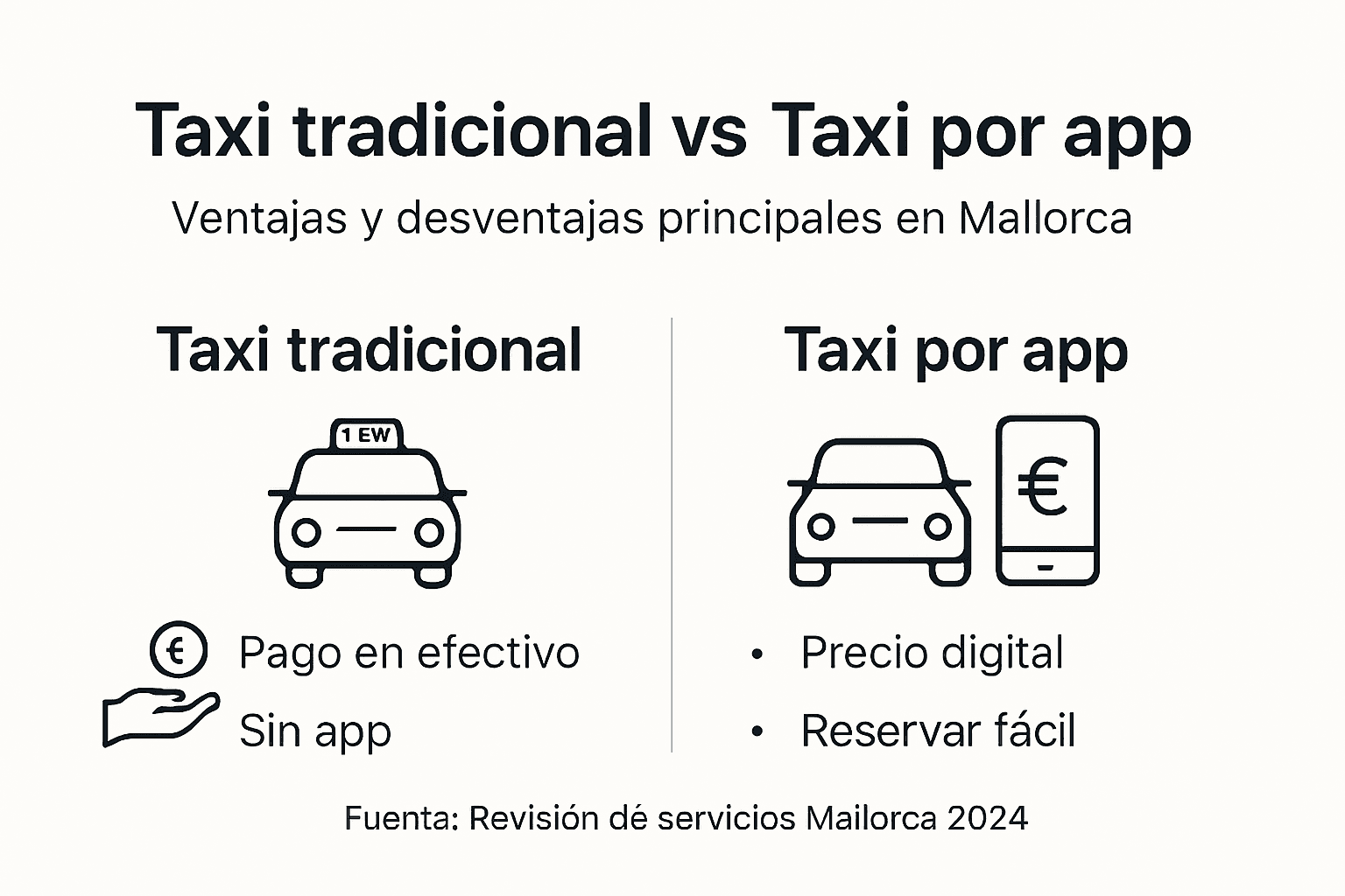 Comparativa visual: ¿En qué se diferencian los taxis convencionales de las aplicaciones de transporte?