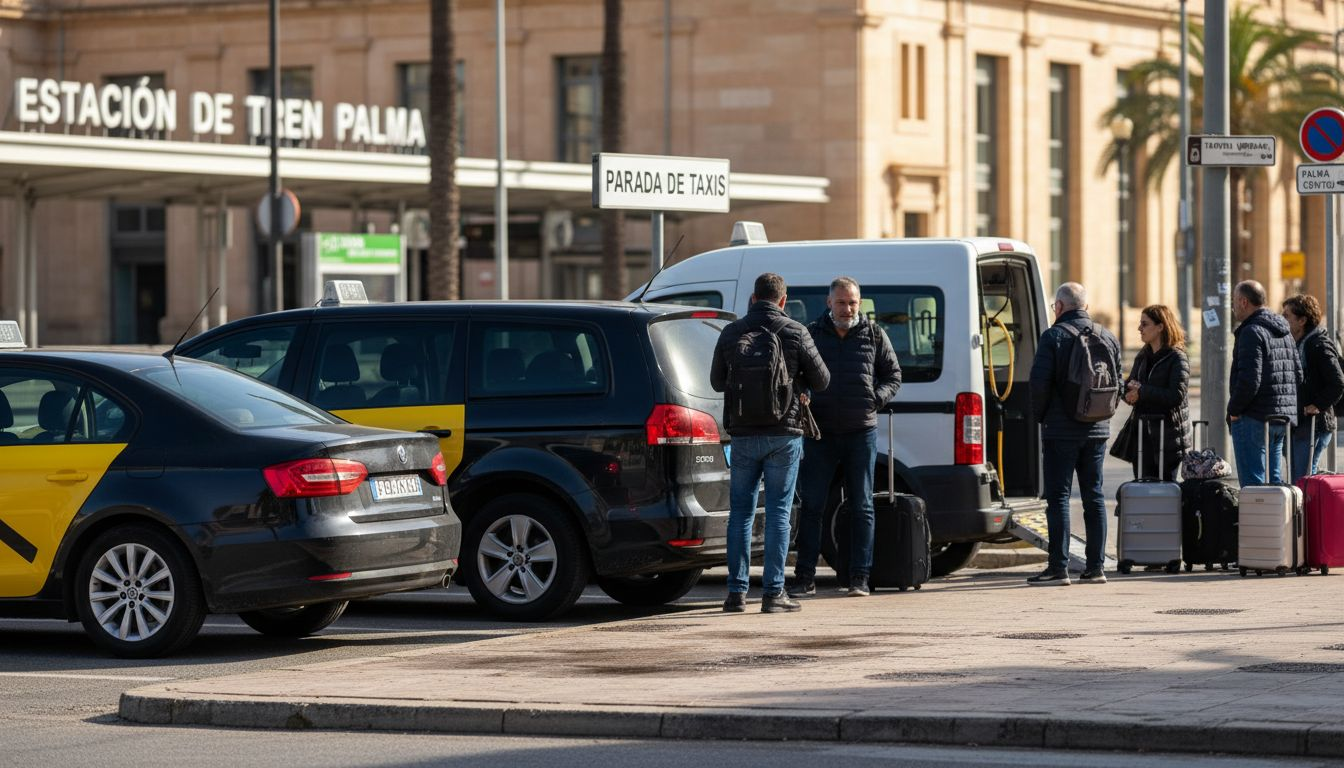 En la estación de Palma puedes encontrar diferentes tipos de taxis para elegir según tus necesidades.