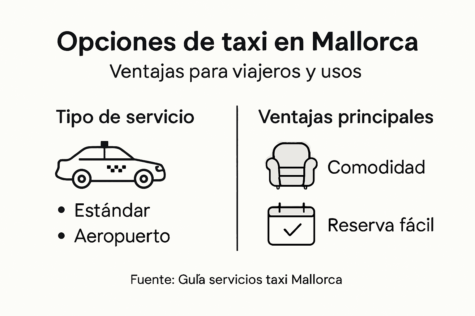 Conoce los diferentes tipos de taxi y sus principales ventajas en esta infografía