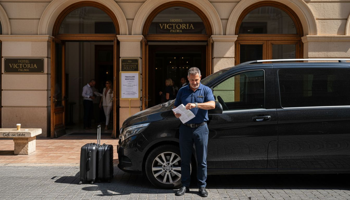 Conductor en espera de pasajero para traslado
