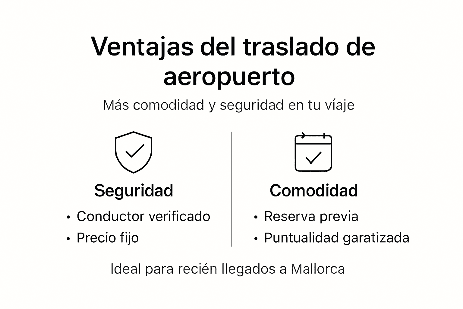 Infografía sobre los beneficios de utilizar un servicio de traslado al aeropuerto