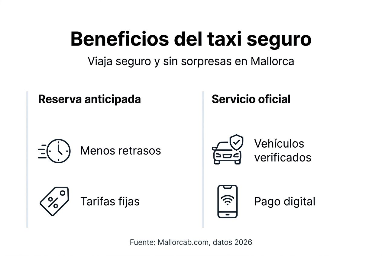 Infografía: Razones para elegir un taxi seguro en Mallorca