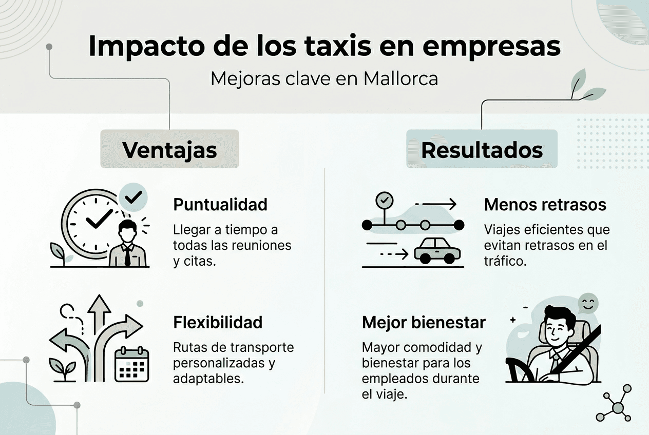 Infografía: El papel del taxi en la productividad empresarial en Mallorca