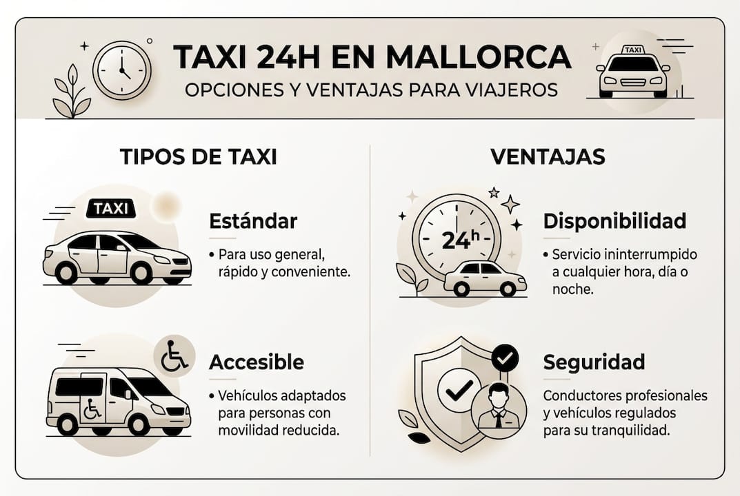 Infografía: descubre los diferentes tipos de taxi en Mallorca y sus principales ventajas