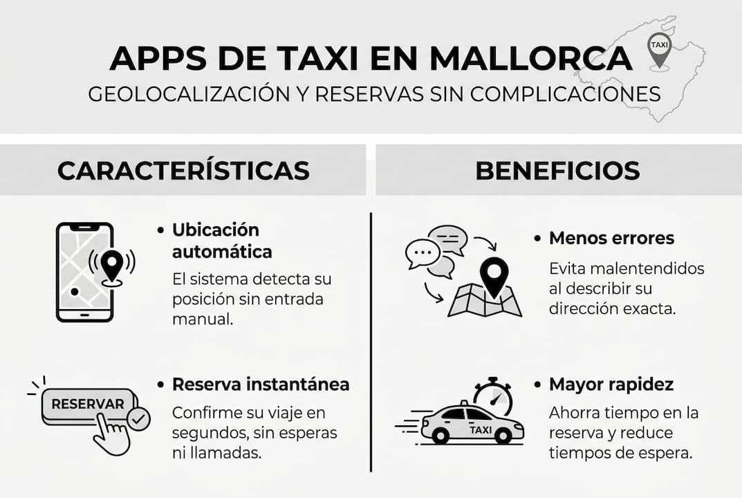 Infografía sobre cómo funciona la geolocalización en las aplicaciones de taxis