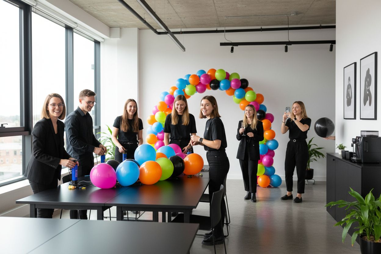 bedrijfsfeest ballonnen decoratie