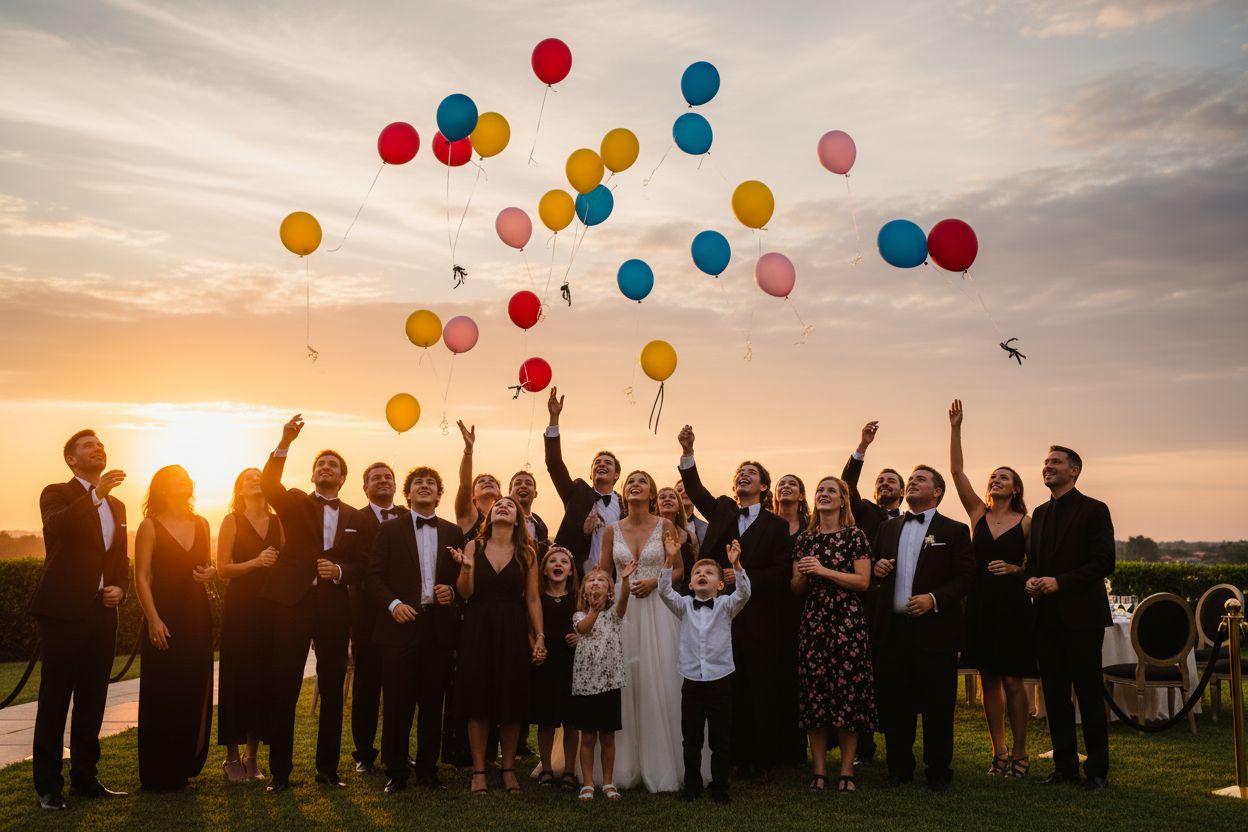 bruiloft ballonnen oplaten