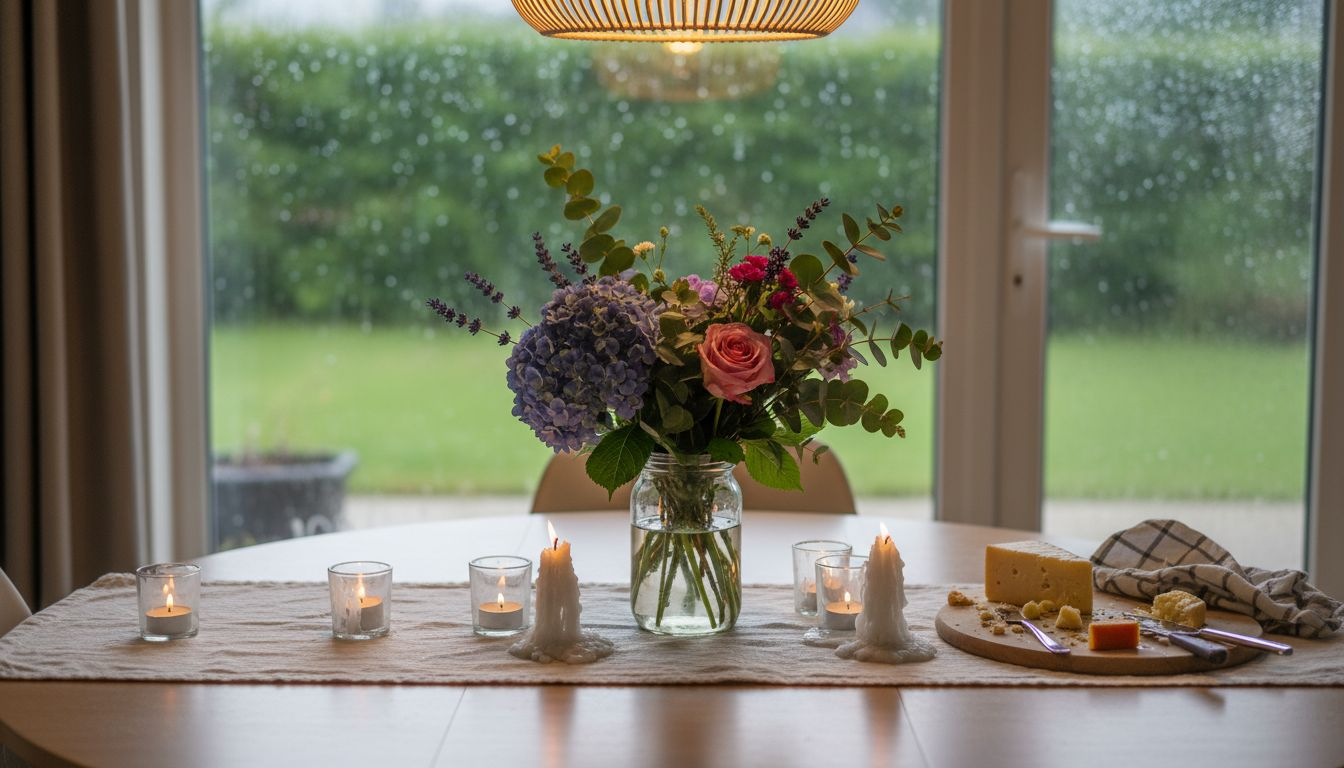 Inspiratie voor tafeldecoratie op een ronde eettafel