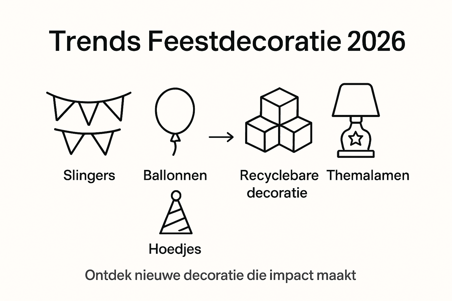Ontdek de feestdecoratie trends van 2026 in één overzichtelijke infographic
