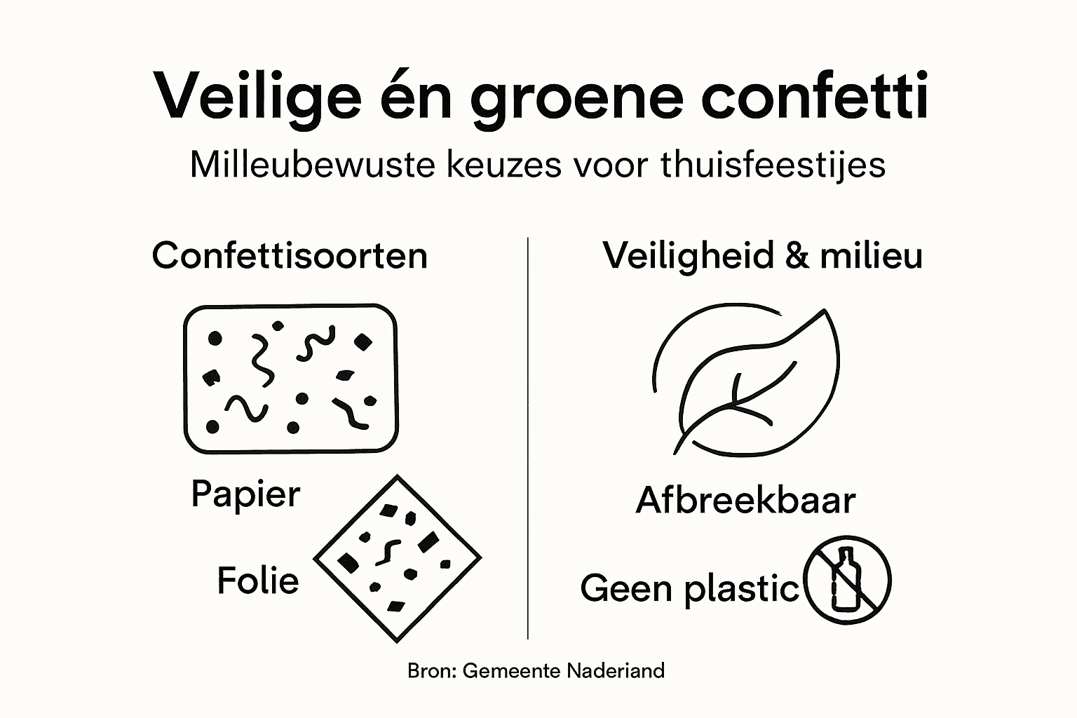 Infographic: Tips voor veilige én milieuvriendelijke confetti