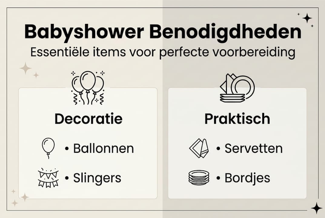 Handige infographic: alles wat je nodig hebt voor een geslaagde babyshower