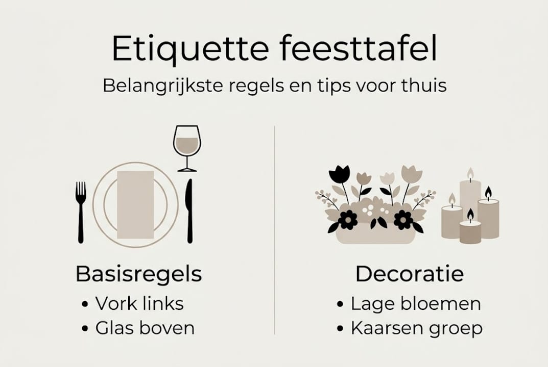 Infographic: tips voor een feestelijke en smaakvol gedekte tafel
