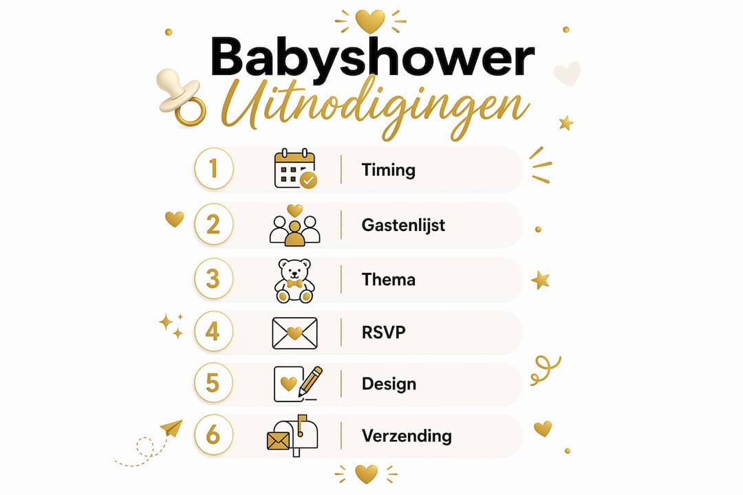 Handige infographic: zo maak je in een paar stappen de perfecte babyshower-uitnodiging