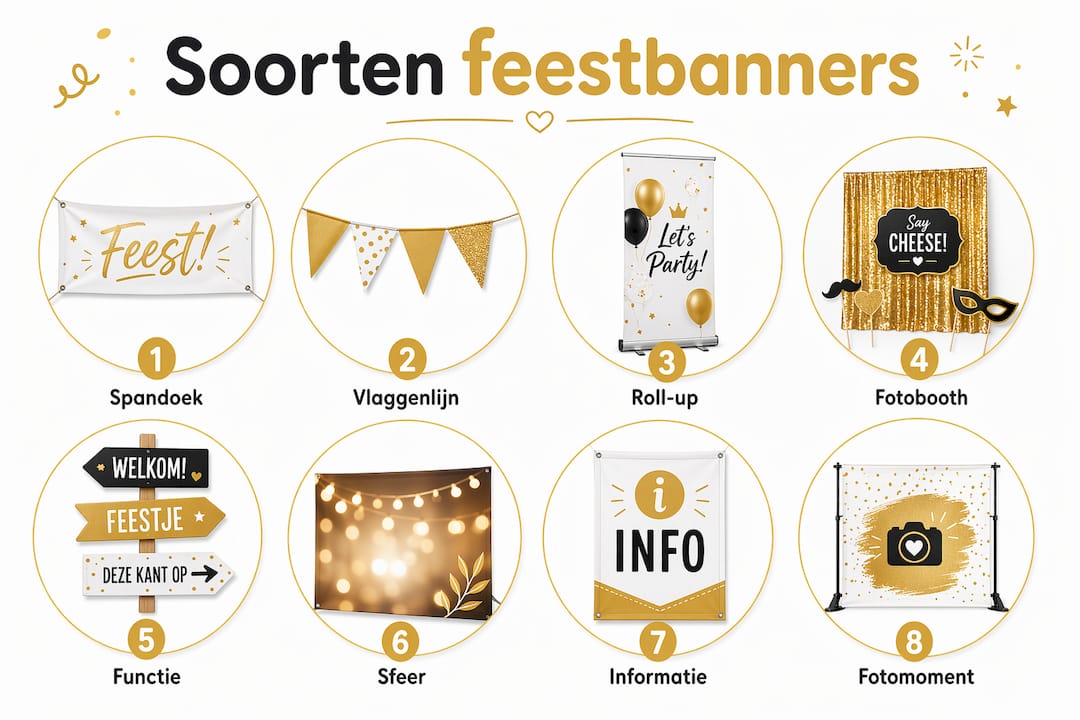 Overzicht: verschillende soorten feestbanners en hun toepassingen