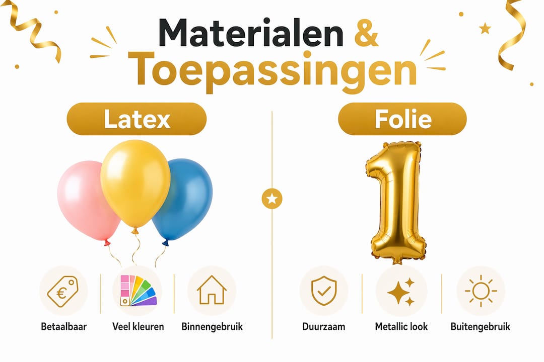 Overzicht: de pluspunten en mogelijkheden van ballondecoraties met latex en folie