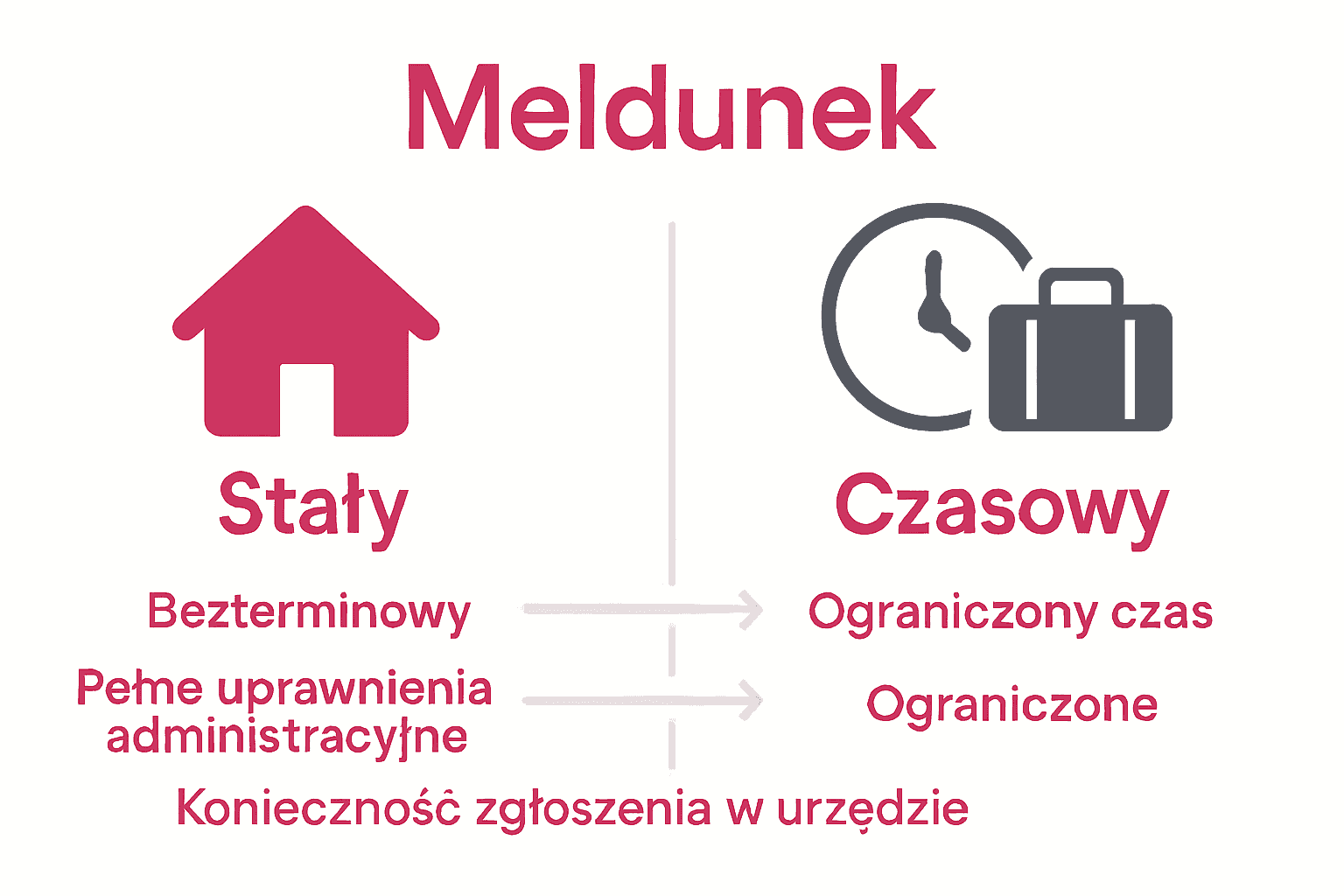 Porównanie meldunku stałego i czasowego w Polsce