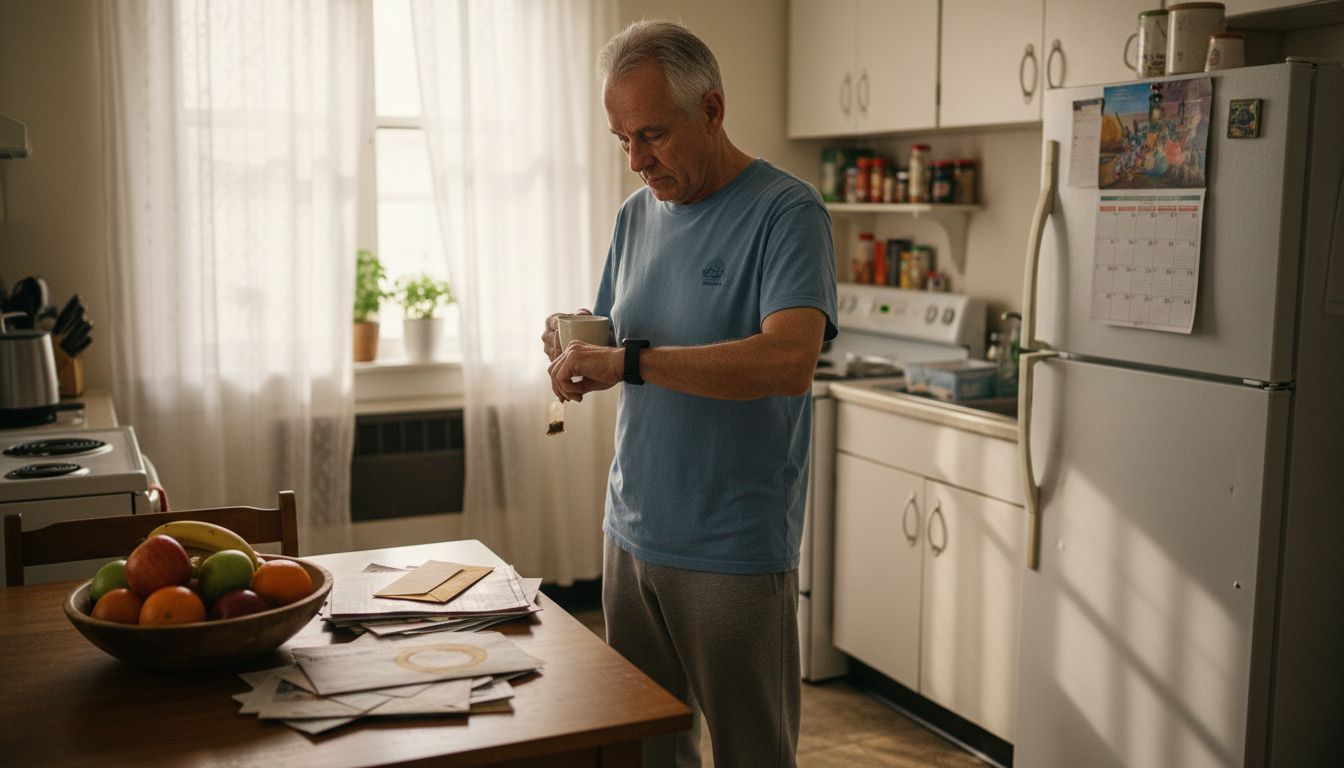 Man incorporates wellness into daily habits