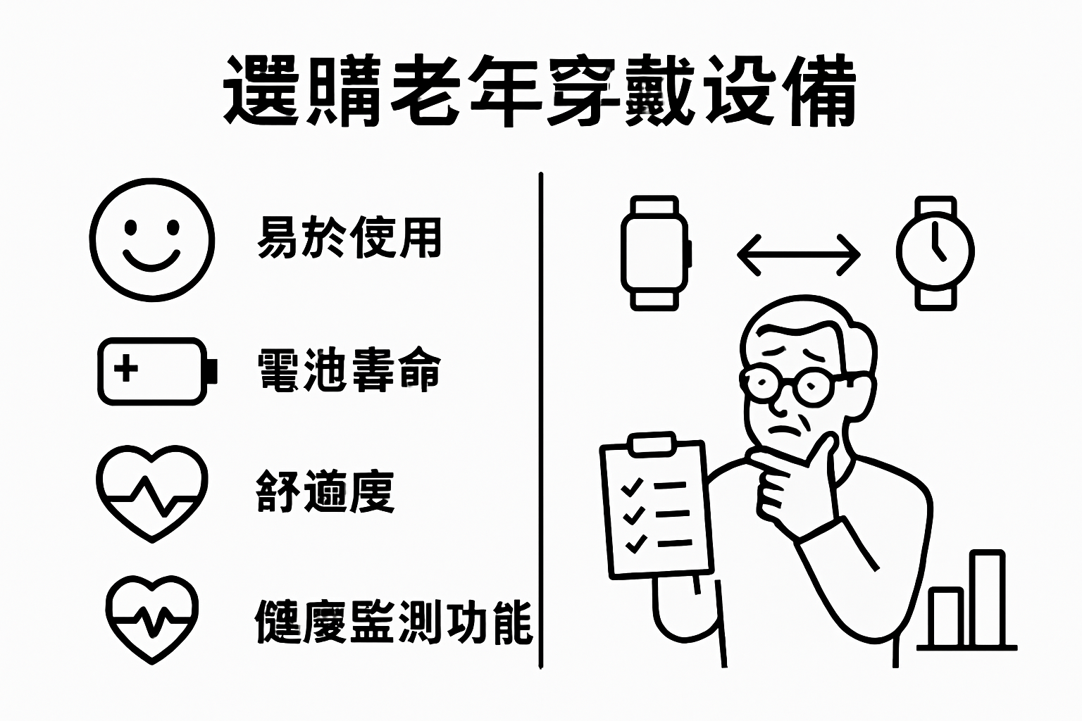 Infographic on choosing senior-friendly wearables