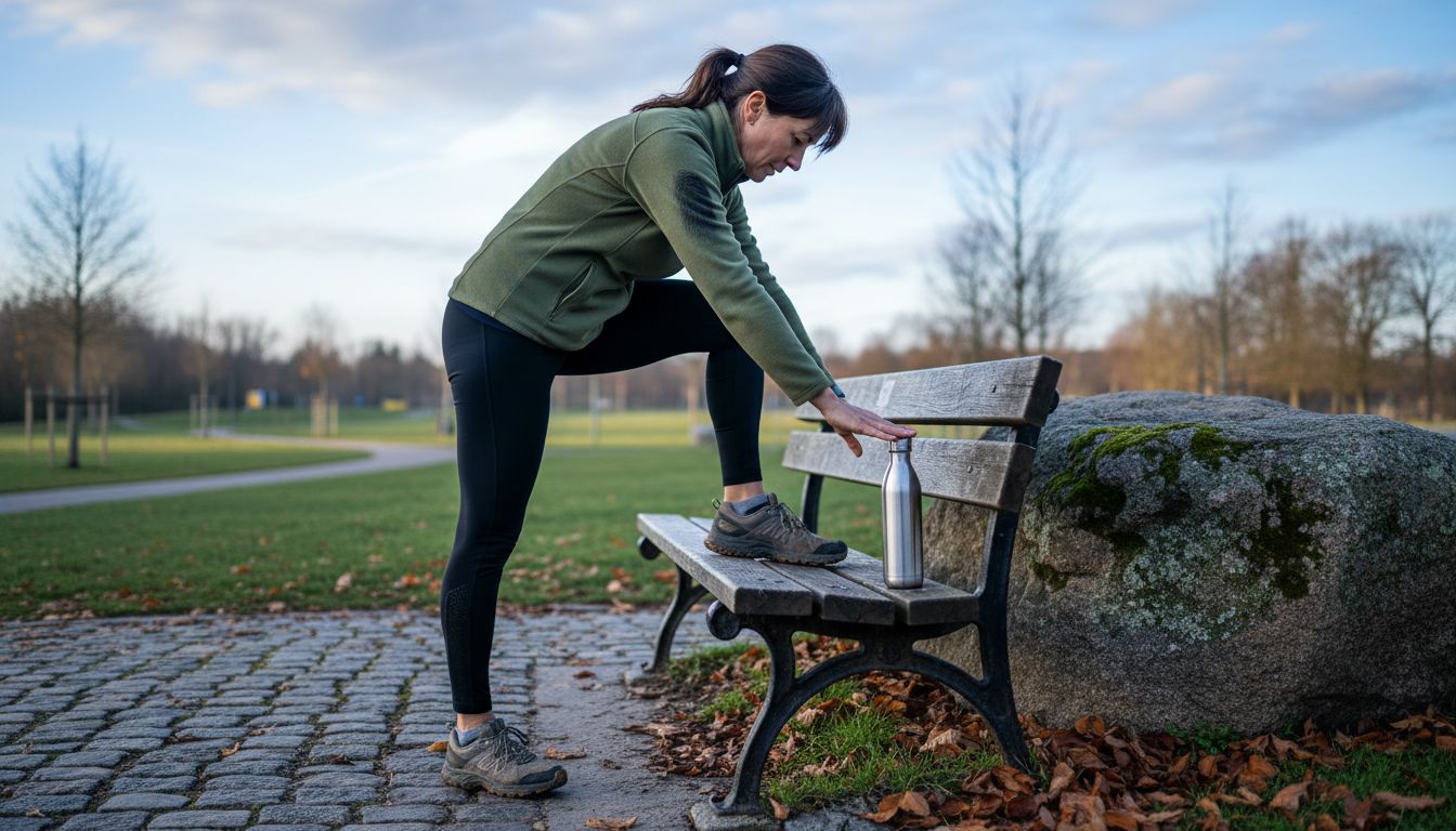 Woman stretching before outdoor gentle training