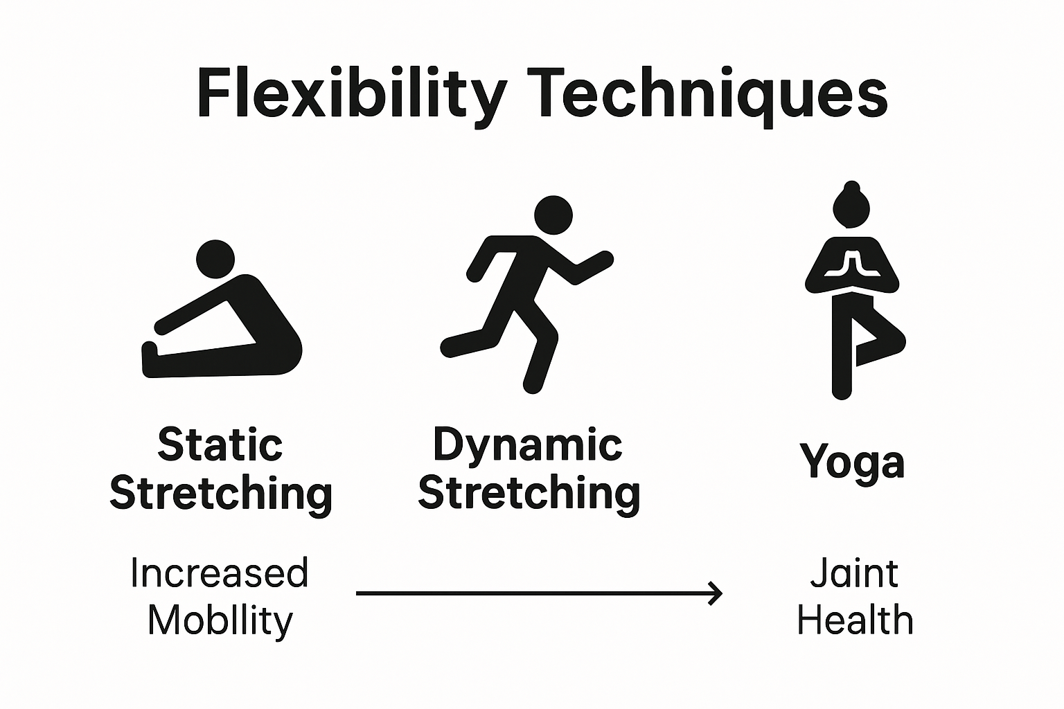 Infographic comparing stretching and yoga techniques