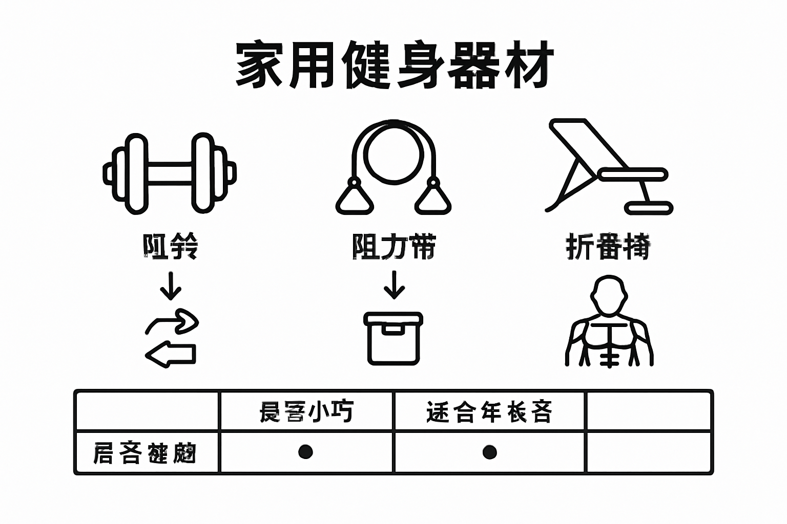 家庭健身器材优劣势对比一览图