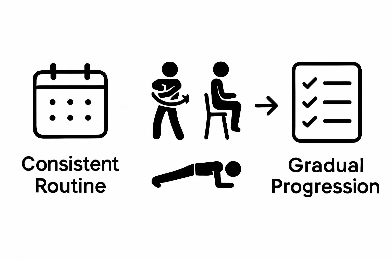 Infographic: core training routine process