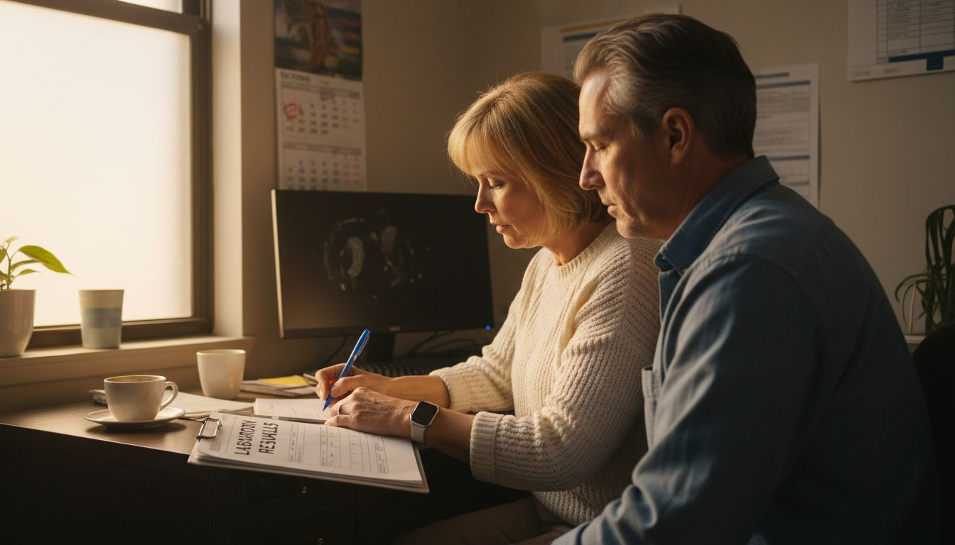 Practitioner discussing health assessment with patient