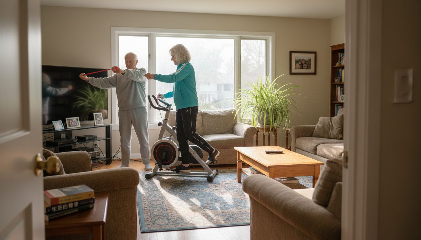 越来越多的老年人开始在家使用健身器材锻炼身体,不仅方便安全,还能有效提升身体素质,享受健康生活。