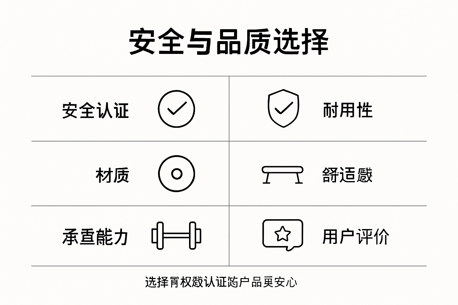 健身器材安全性与质量对比一览表
