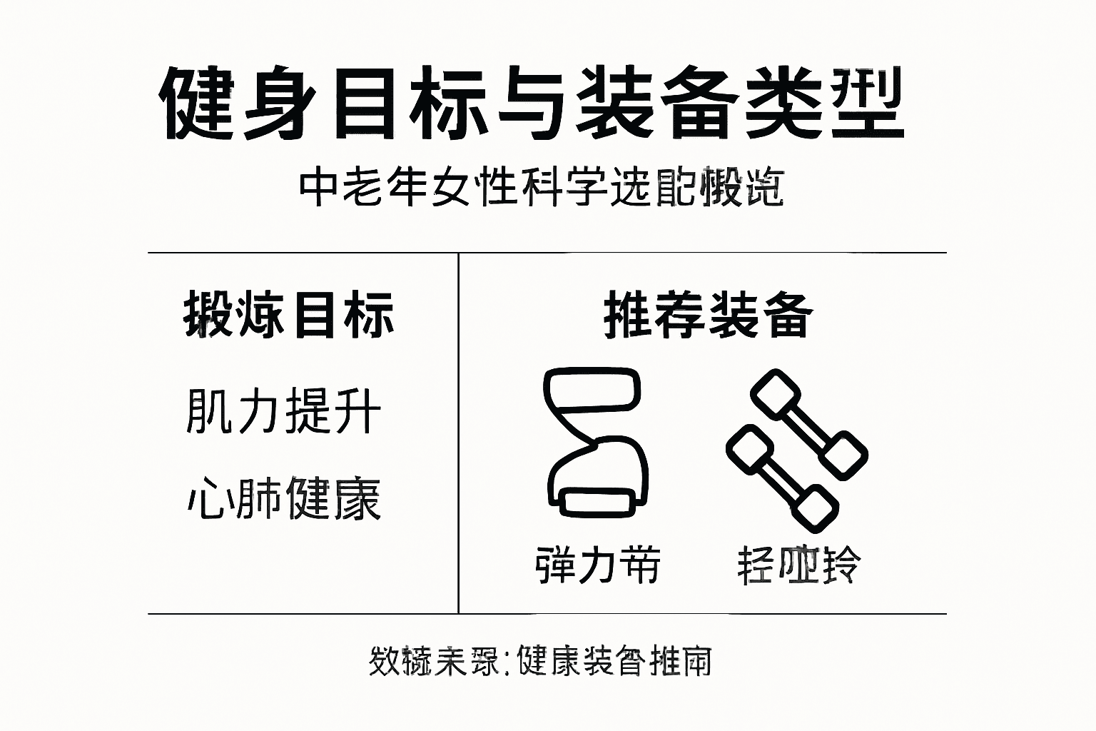 健身目标与装备推荐一览图