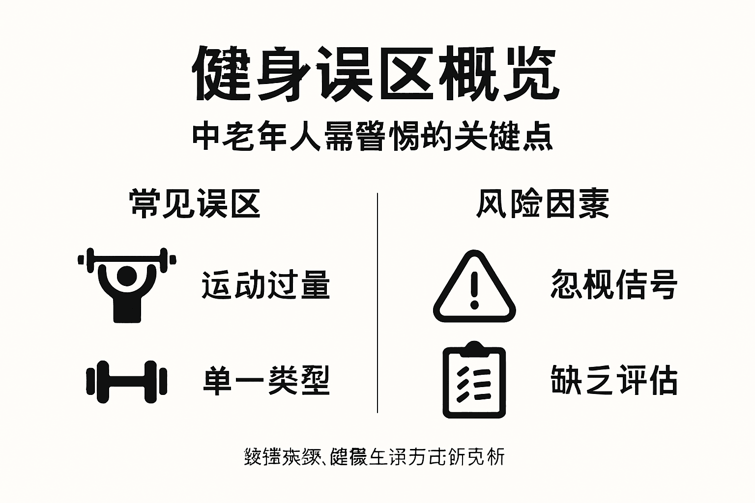 一张图带你了解健身过程中常见的误区和隐藏的风险