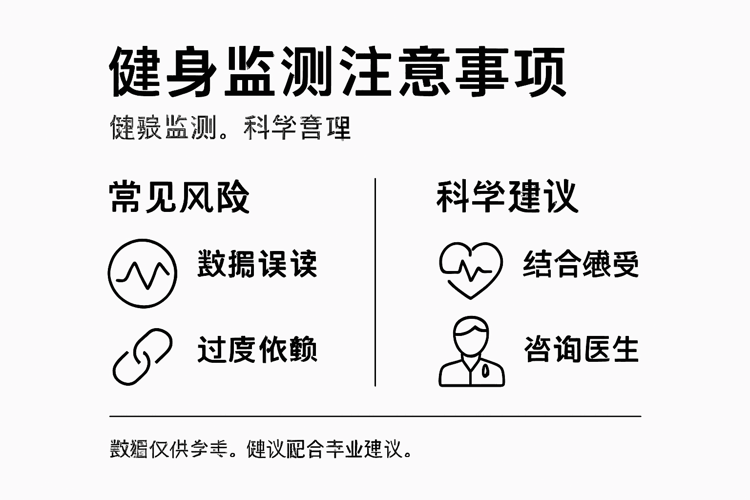 健身监测风险与建议一览图
