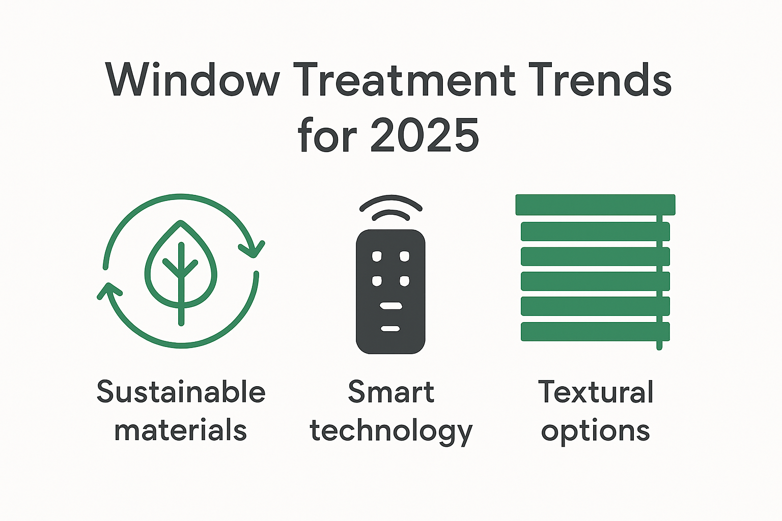 Key window treatment trends for 2025 infographic