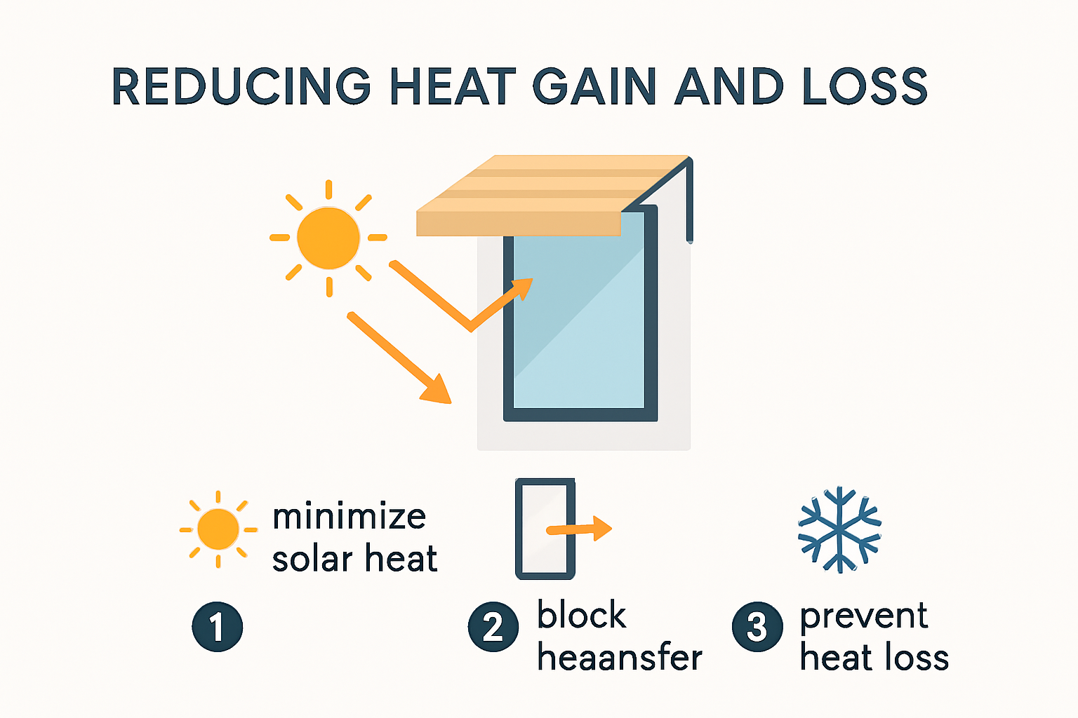 Infographic on outdoor window energy efficiency.