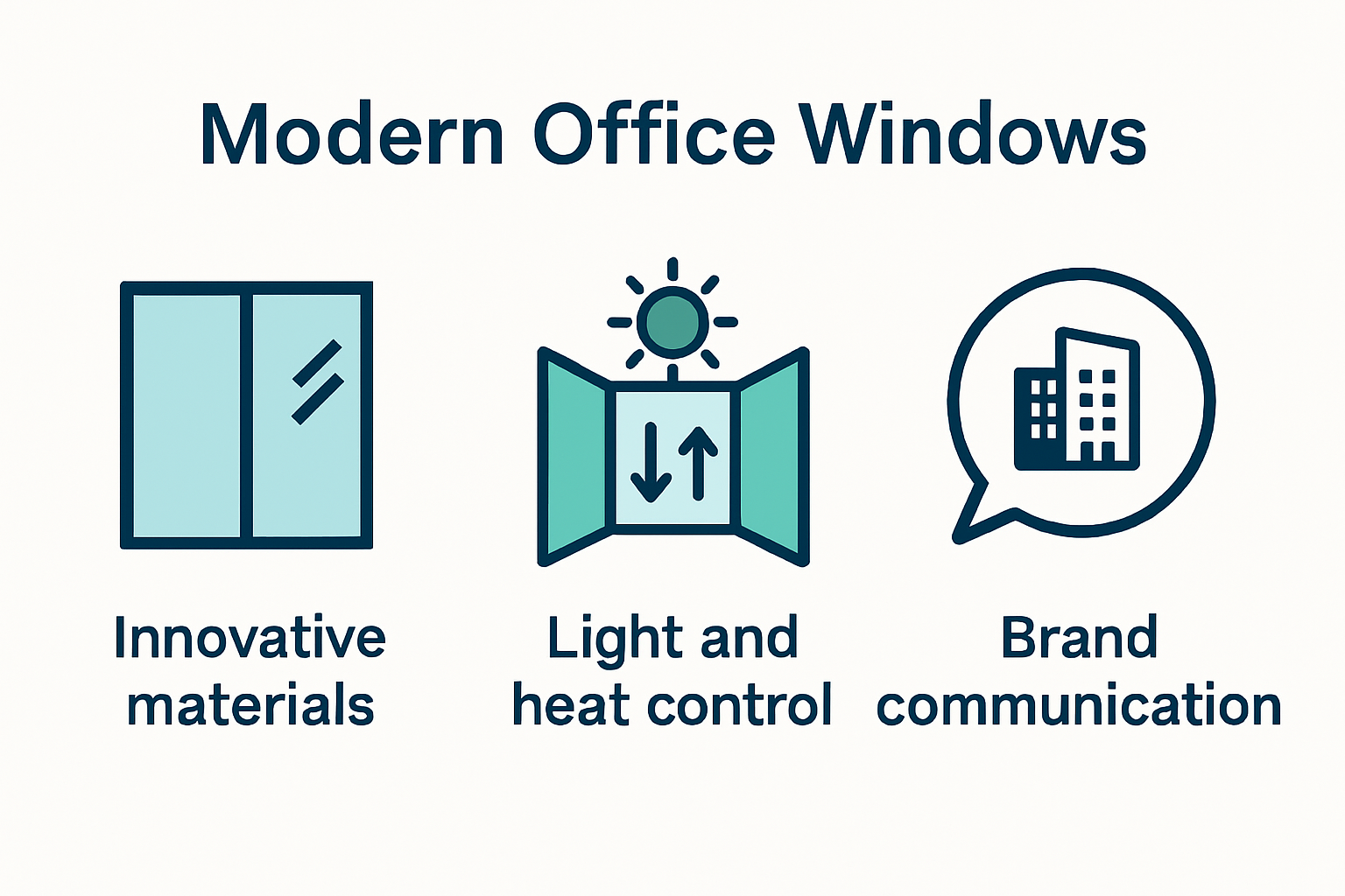Infographic showing benefits of office window aesthetics