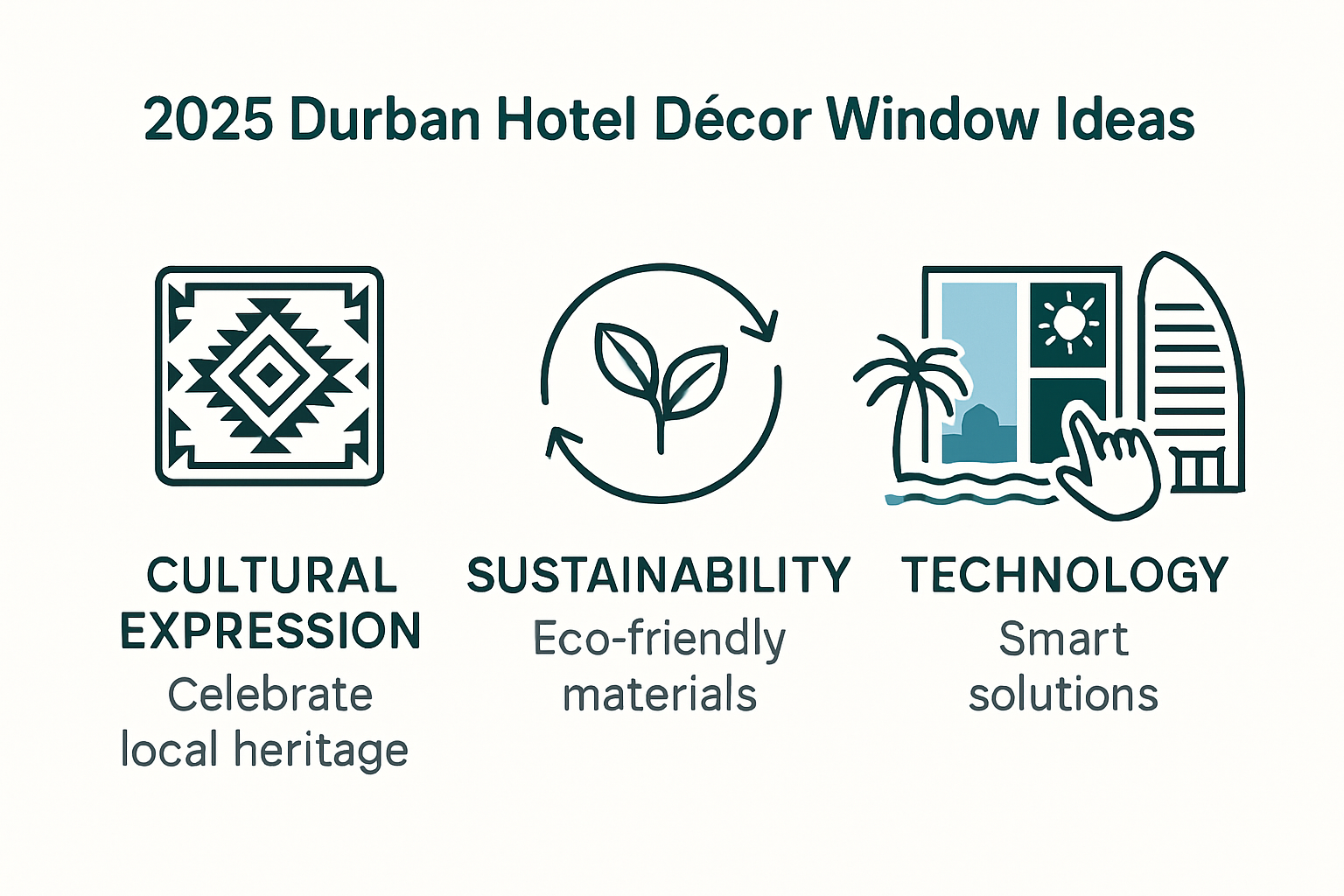Infographic of hotel decor window ideas trends for Durban